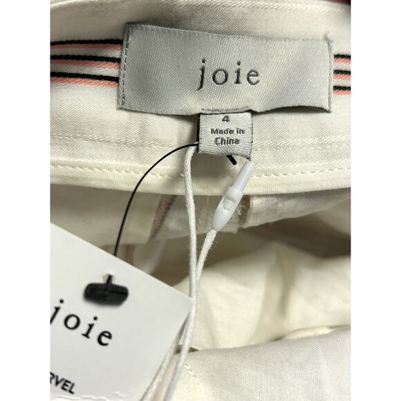Joie Carvel Striped Shorts High Rise Porcelain Ivory White Size 4 - Picture 8 of 10